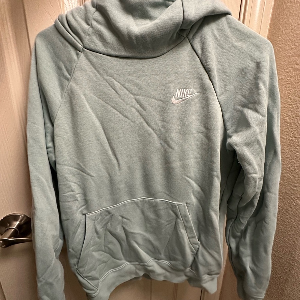 Nike Blue Hooded Sweatshirt with Kangaroo Pocket